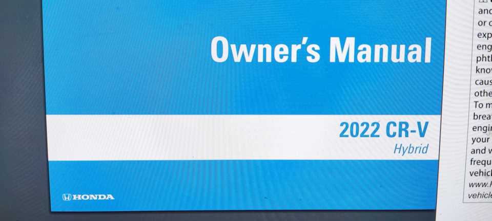 2022 cr v owners manual