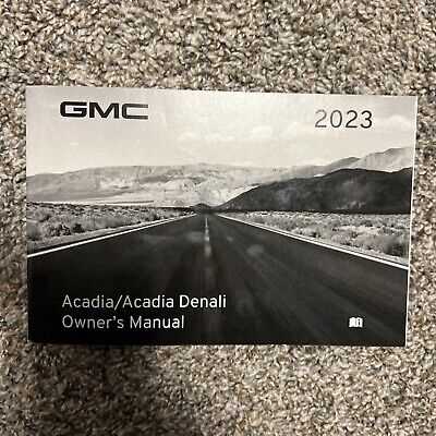 2023 gmc acadia owners manual