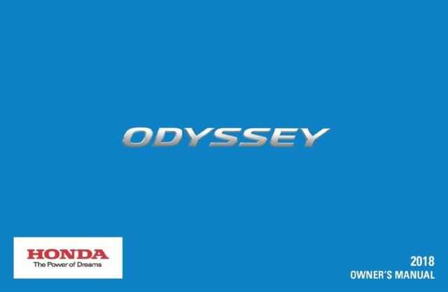 2023 honda odyssey owners manual