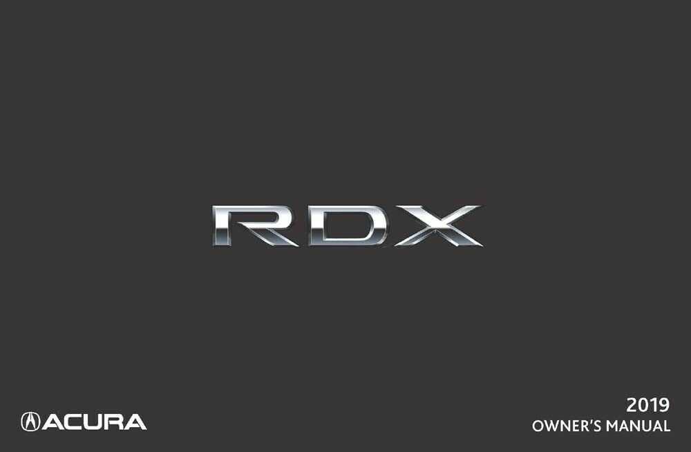 acura rdx owners manual 2019