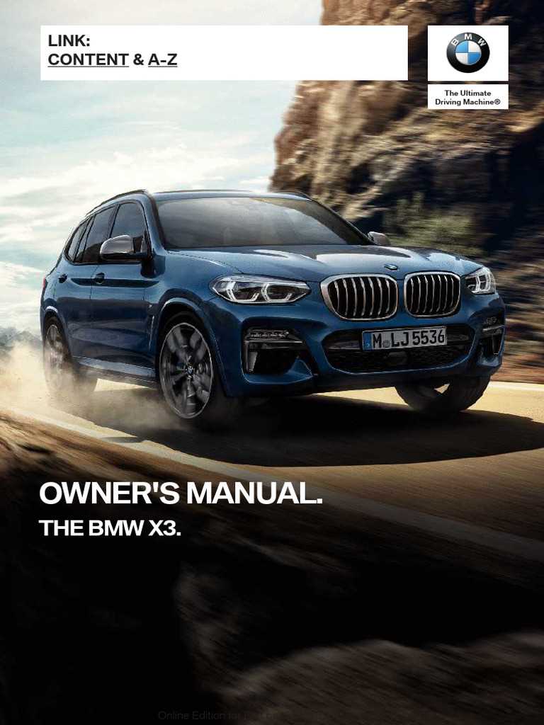 bmw x3 owners manual 2022