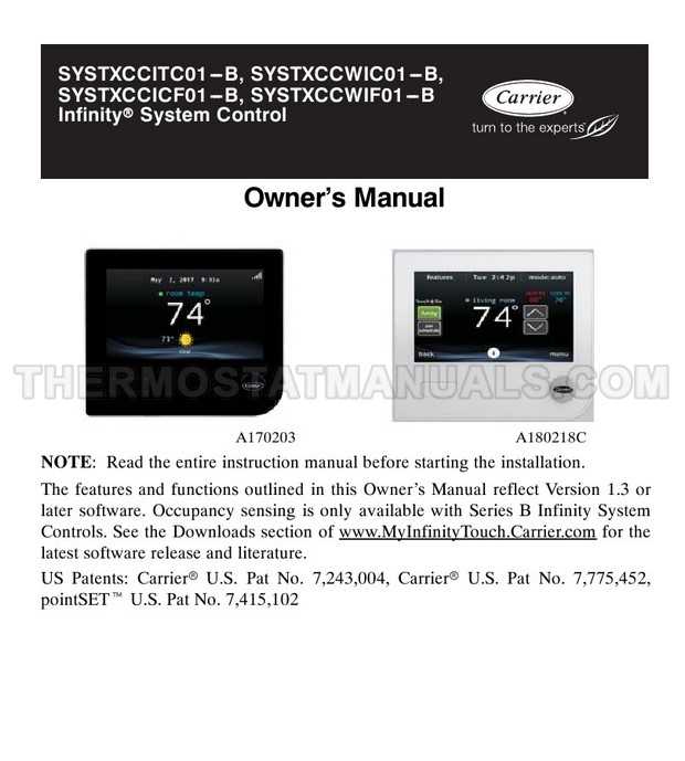 carrier thermostat owners manual