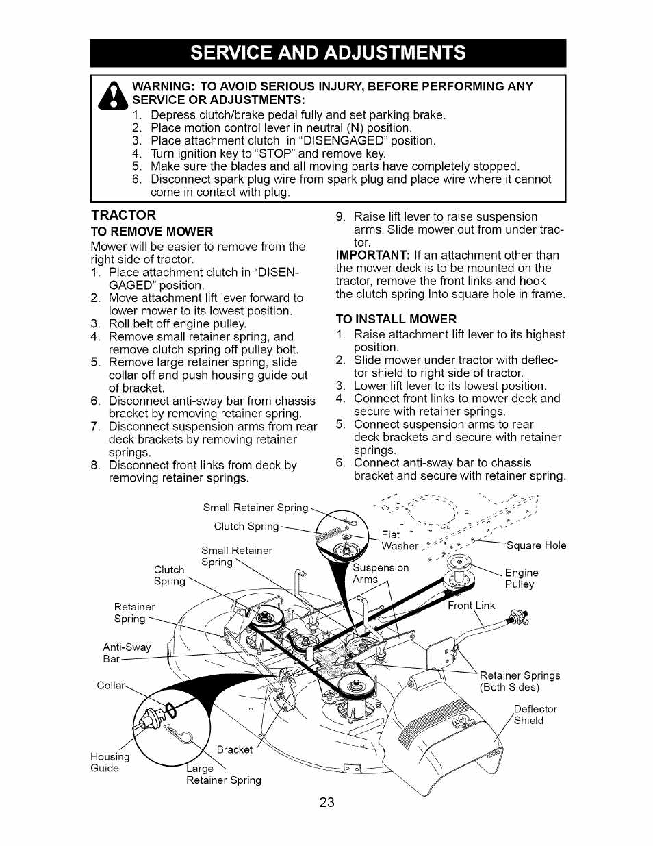 craftsman dlt 3000 owners manual