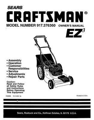 craftsman z560 owners manual