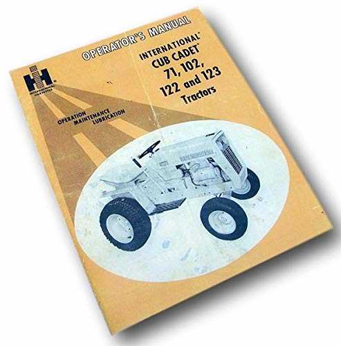 cub cadet original owners manual
