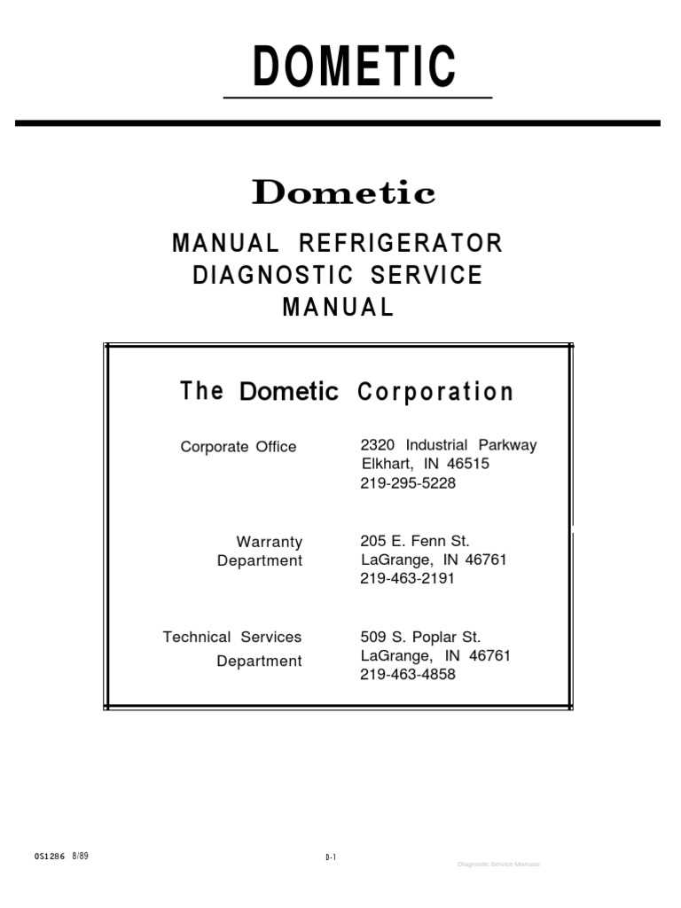 dometic rv refrigerator owners manual