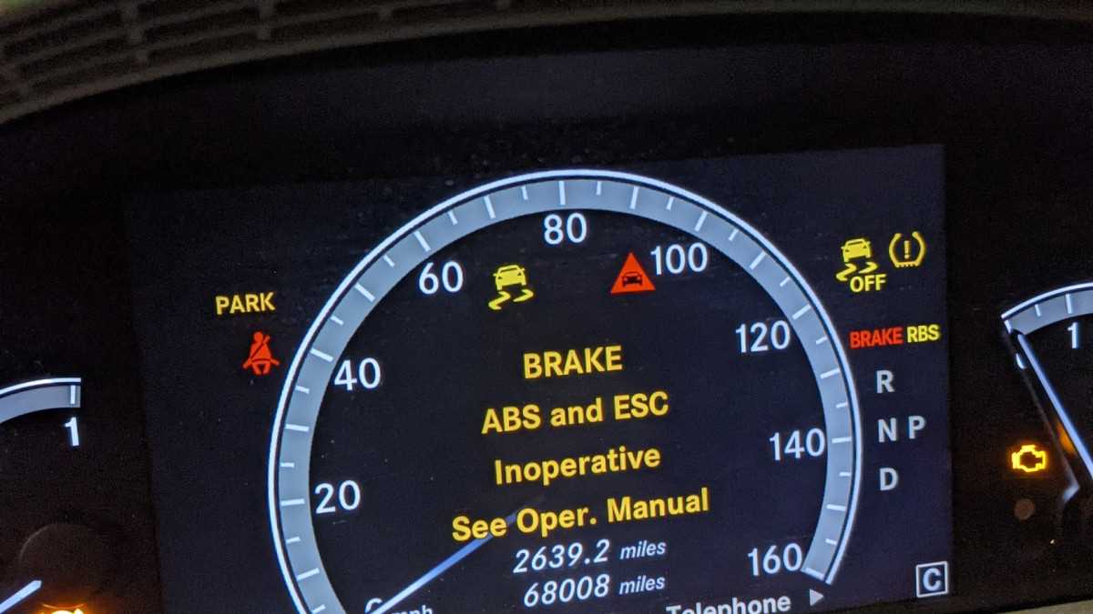 esp unavailable see owners manual mercedes