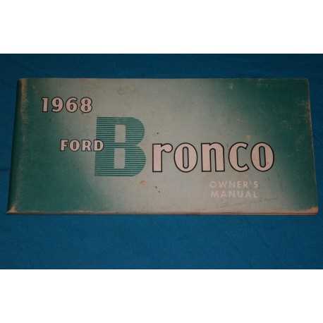 ford bronco owners manual