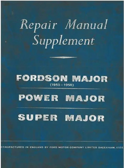 fordson dexta owners manual