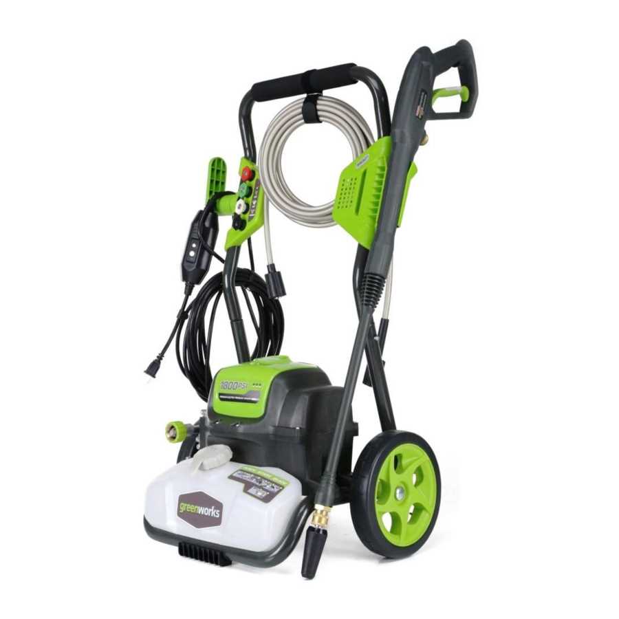 greenworks pressure washer owners manual