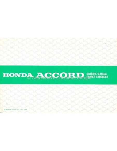 honda accord owners manual