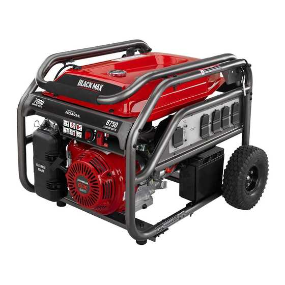 honda black max 7000 generator owners manual