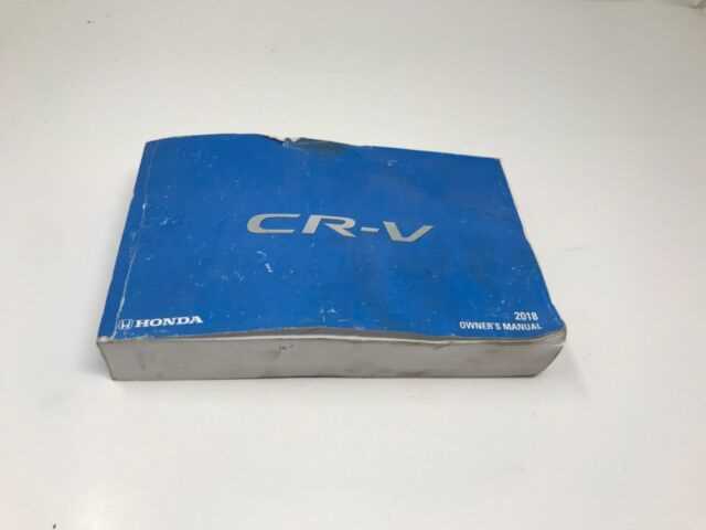 honda crv owners manual 2018