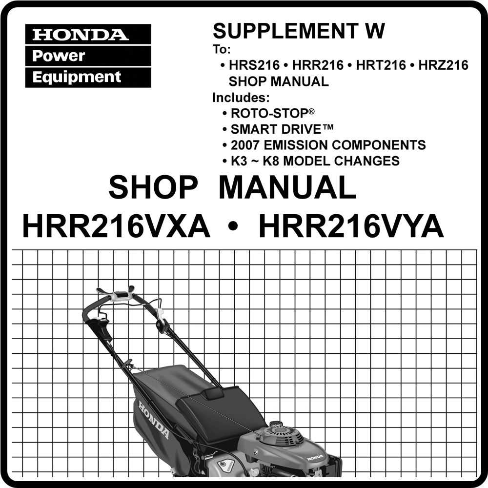 honda hrr216 owners manual