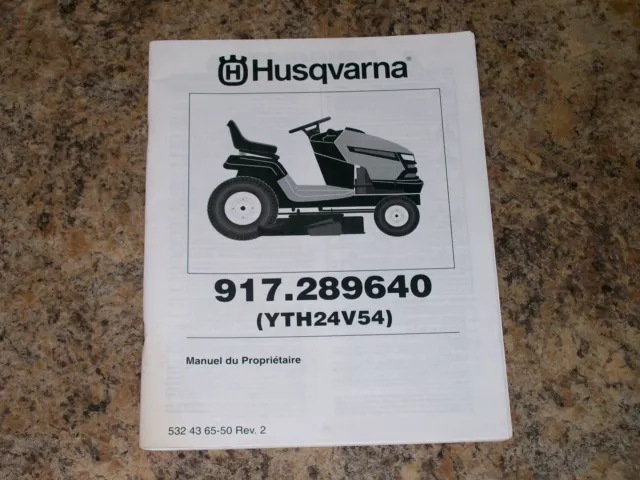 husqvarna yth22v46 owners manual