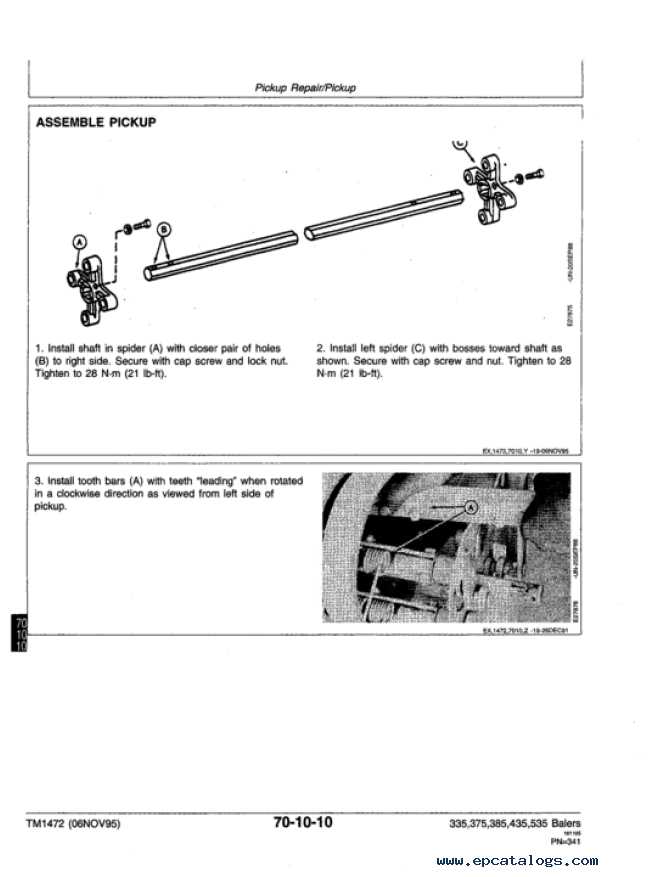 john deere 535 baler owners manual