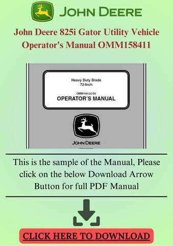 john deere gator 825i owners manual
