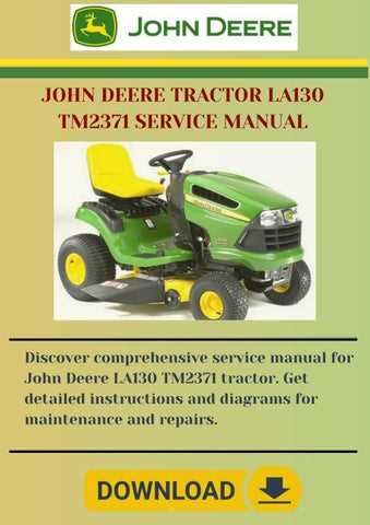 john deere la130 owners manual