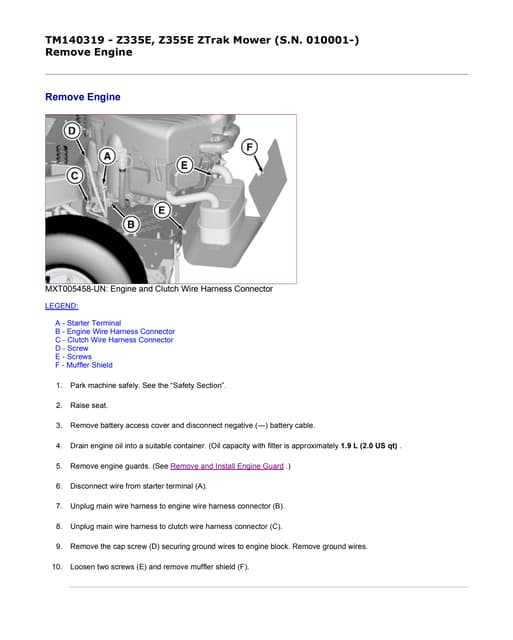 john deere z445 owners manual