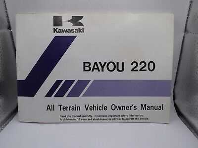 kawasaki bayou 220 owners manual