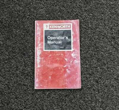 kenworth t800 owners manual