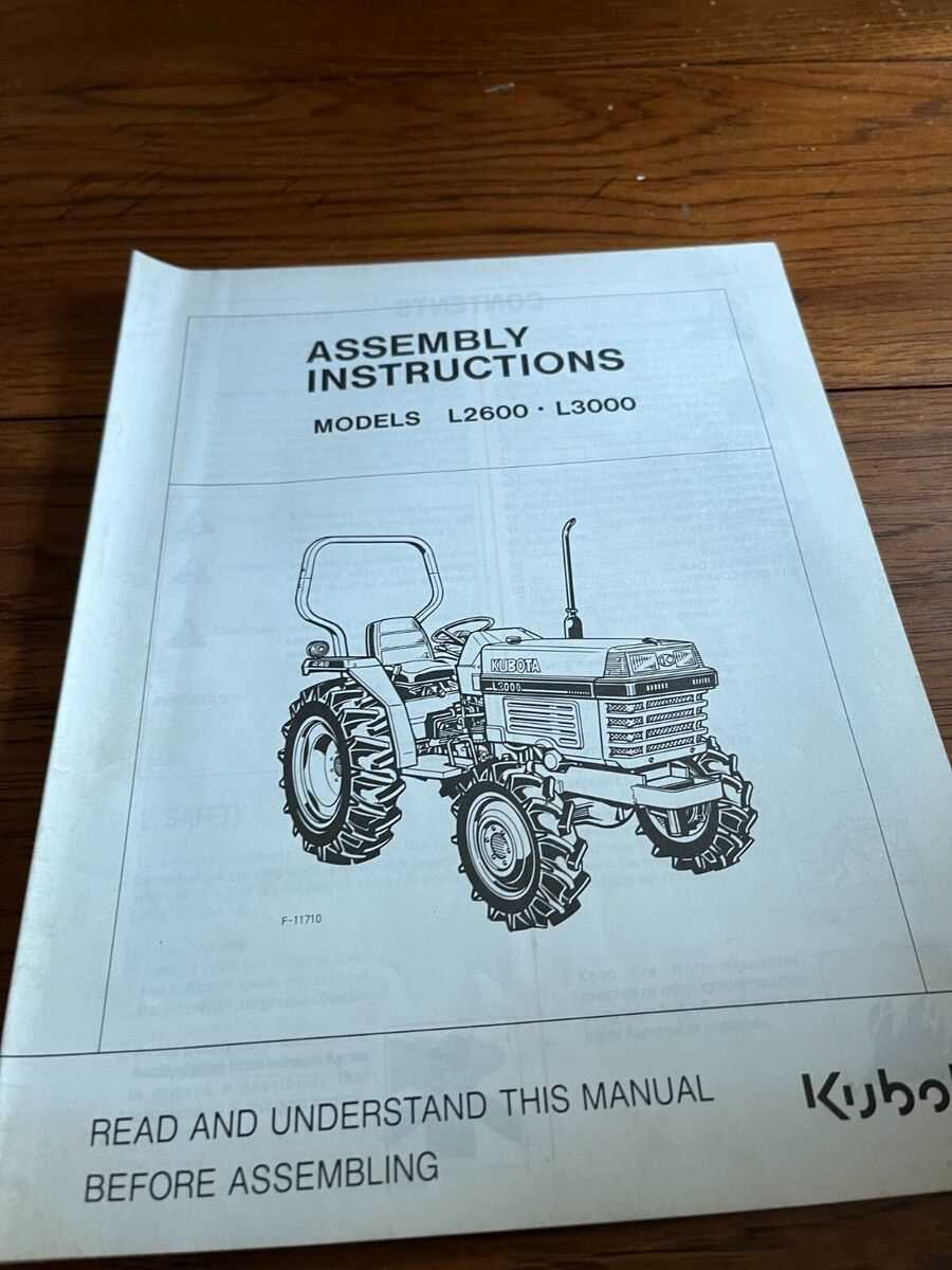 kubota l2600dt owners manual