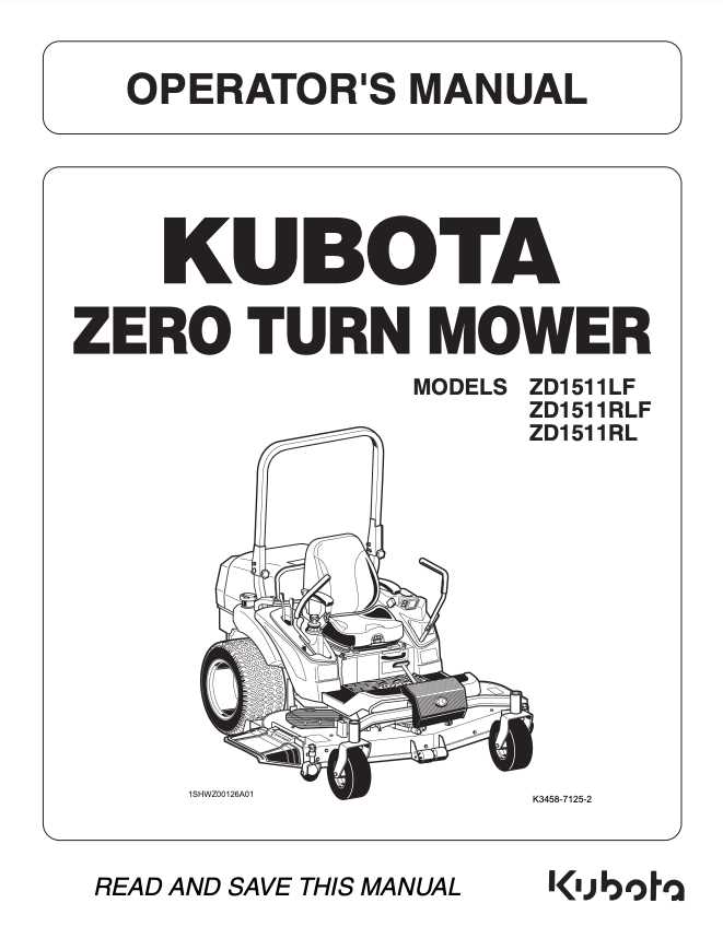 kubota zd1511 owners manual