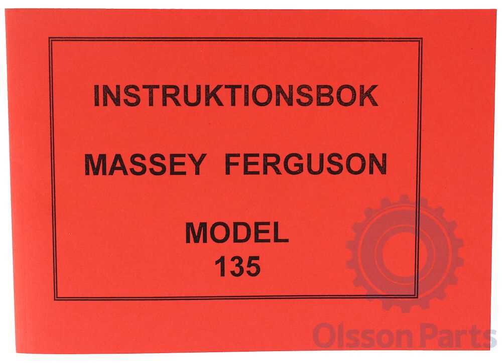 massey ferguson 135 owners manual