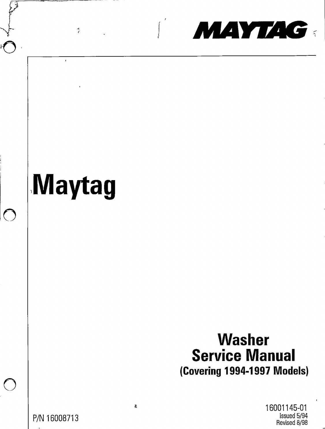 maytag neptune washer owners manual