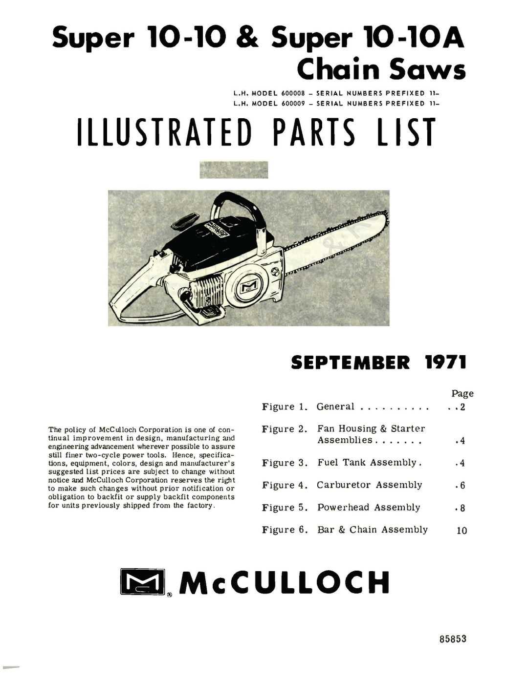 mcculloch mac 10 10 automatic owners manual