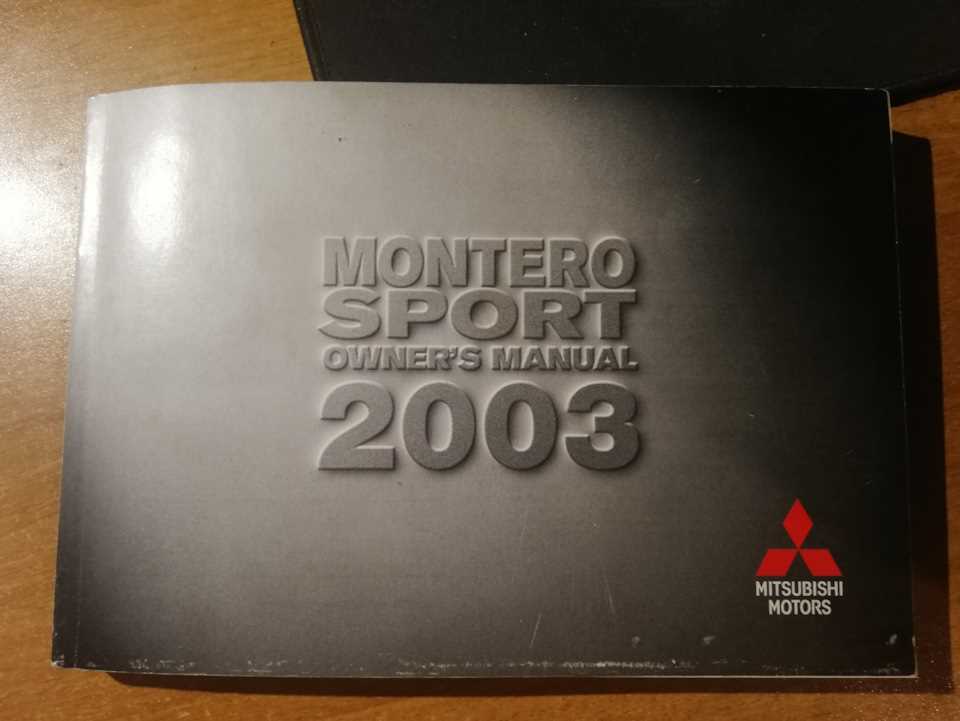 mitsubishi montero sport owners manual