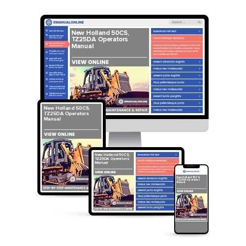 new holland tz25da owners manual