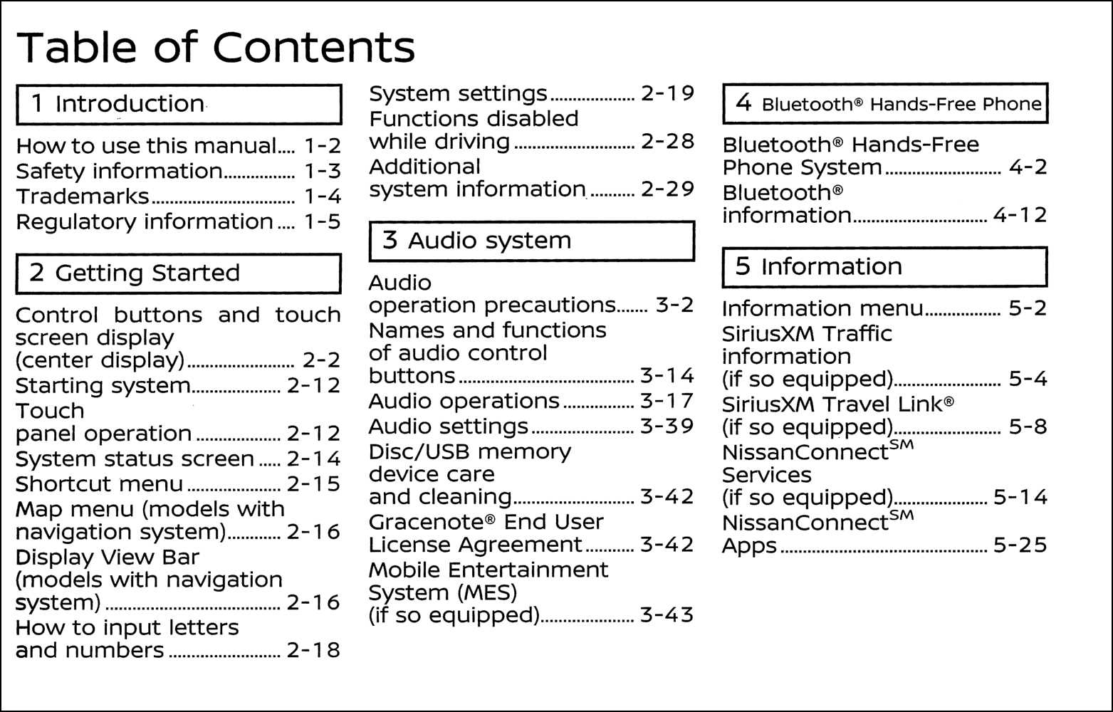 nissan connect owners manual