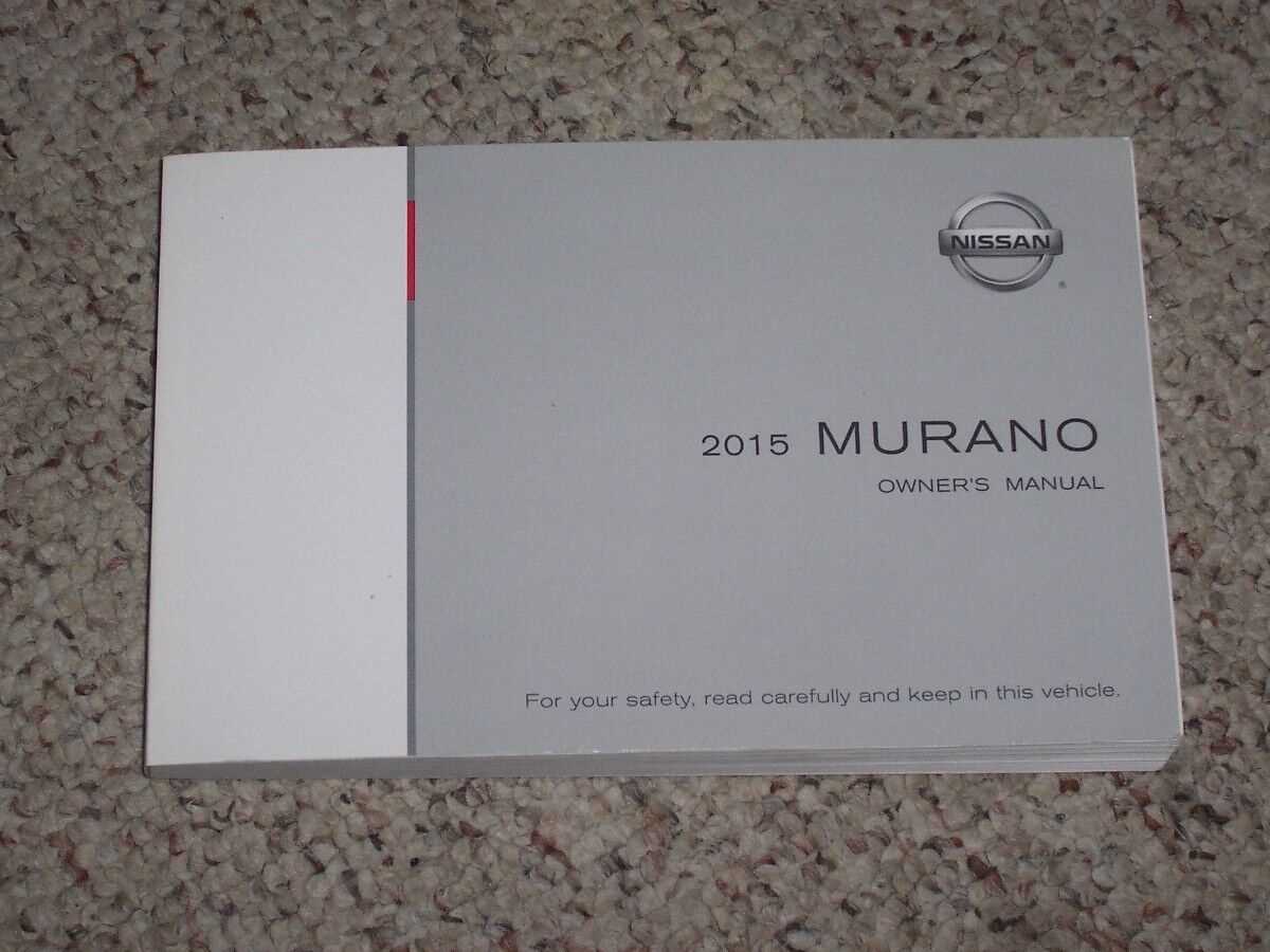 nissan murano 2015 owners manual