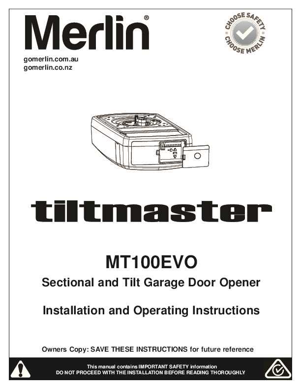 overhead door owners manual