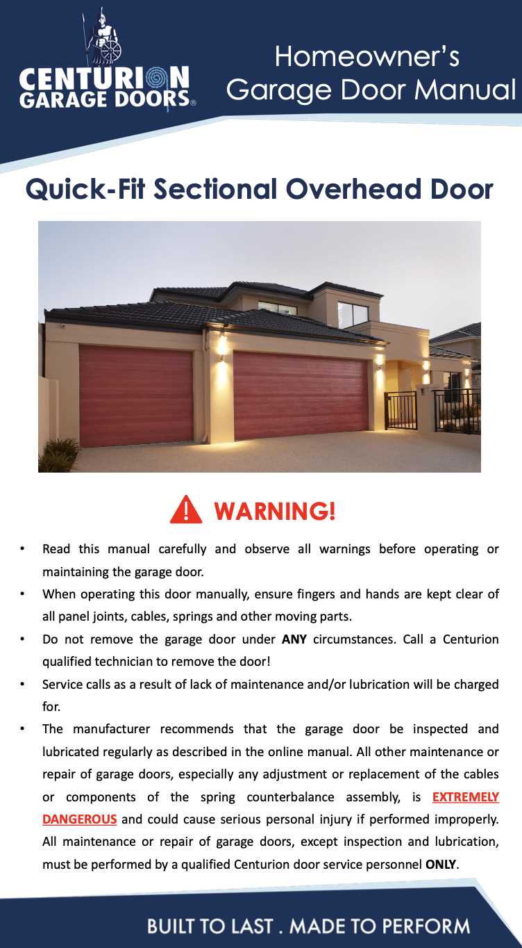 overhead door owners manual