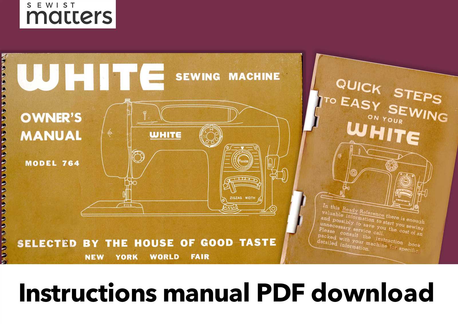 owners manual for white sewing machine