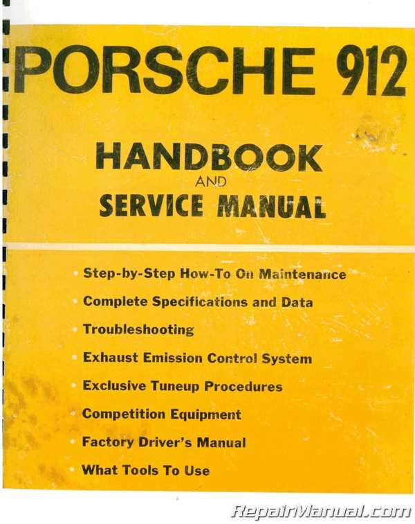 porsche 912 owners manual