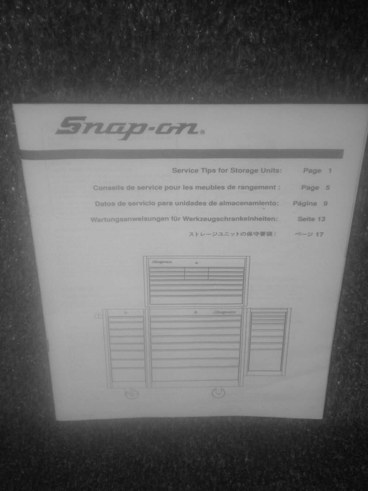 snap on owners manuals