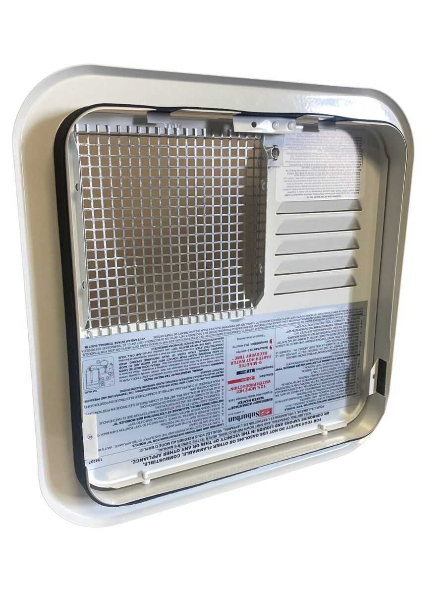 suburban water heater owners manual