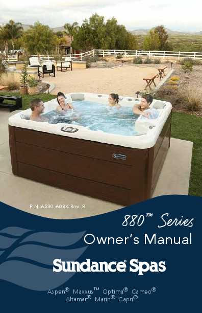 sundance spa optima owners manual