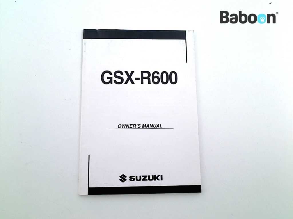 suzuki gsxr 600 owners manual