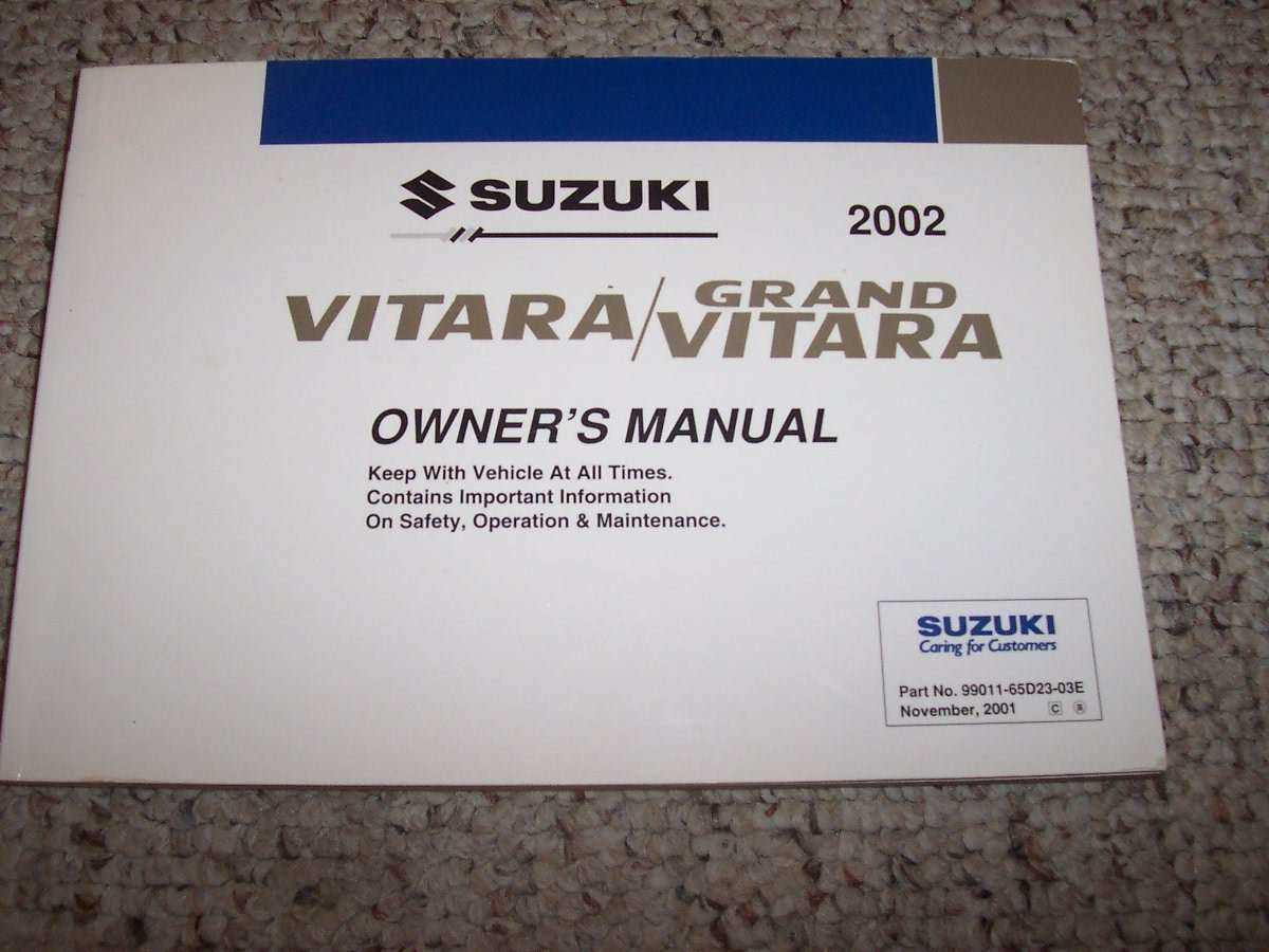 suzuki vitara owners manual