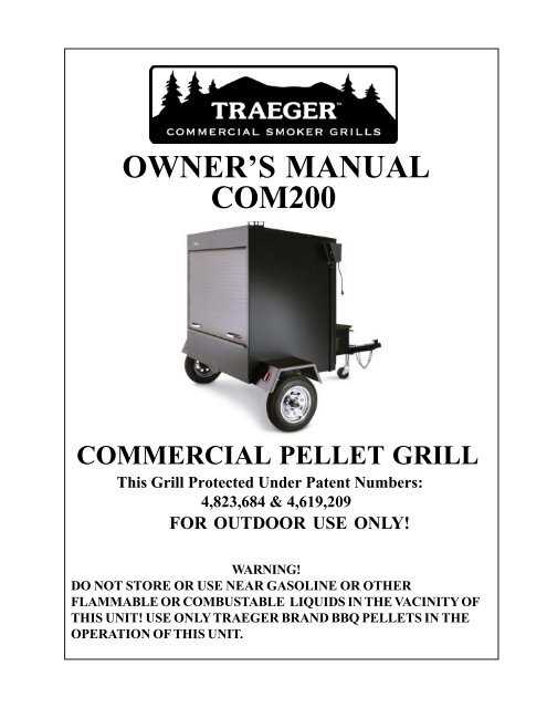 traeger grill owners manual