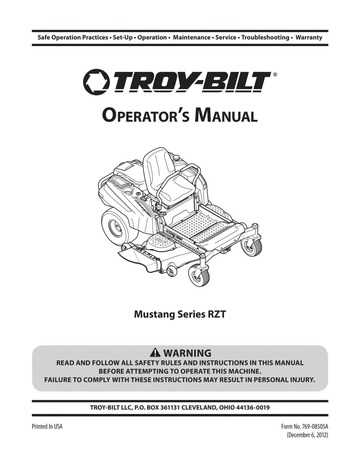 troy bilt owners manual