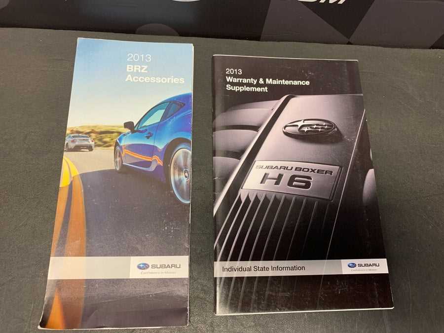 2013 subaru brz owners manual