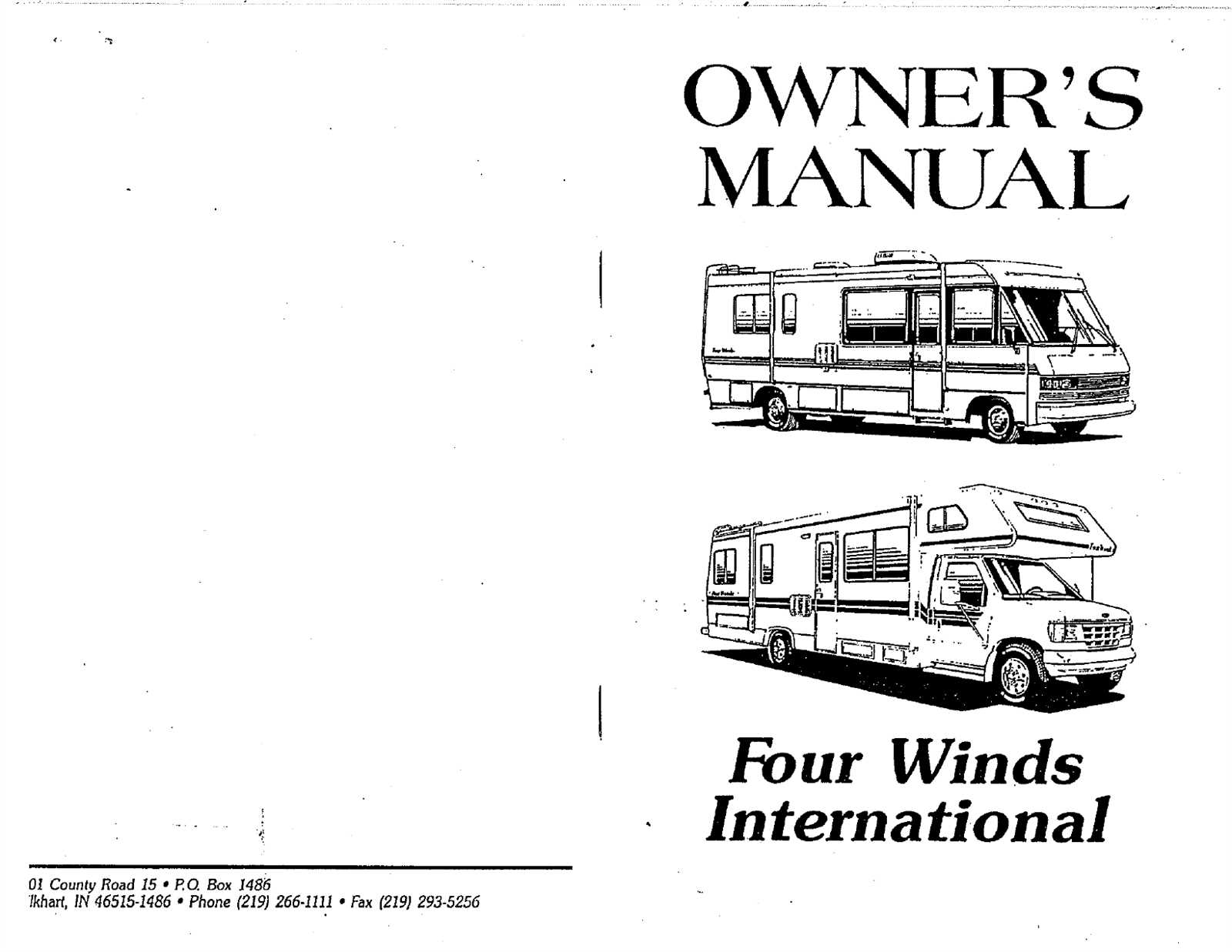 1987 winnebago owners manual