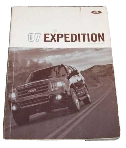 2007 ford expedition owners manual