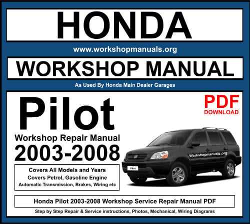 2008 honda pilot owners manual