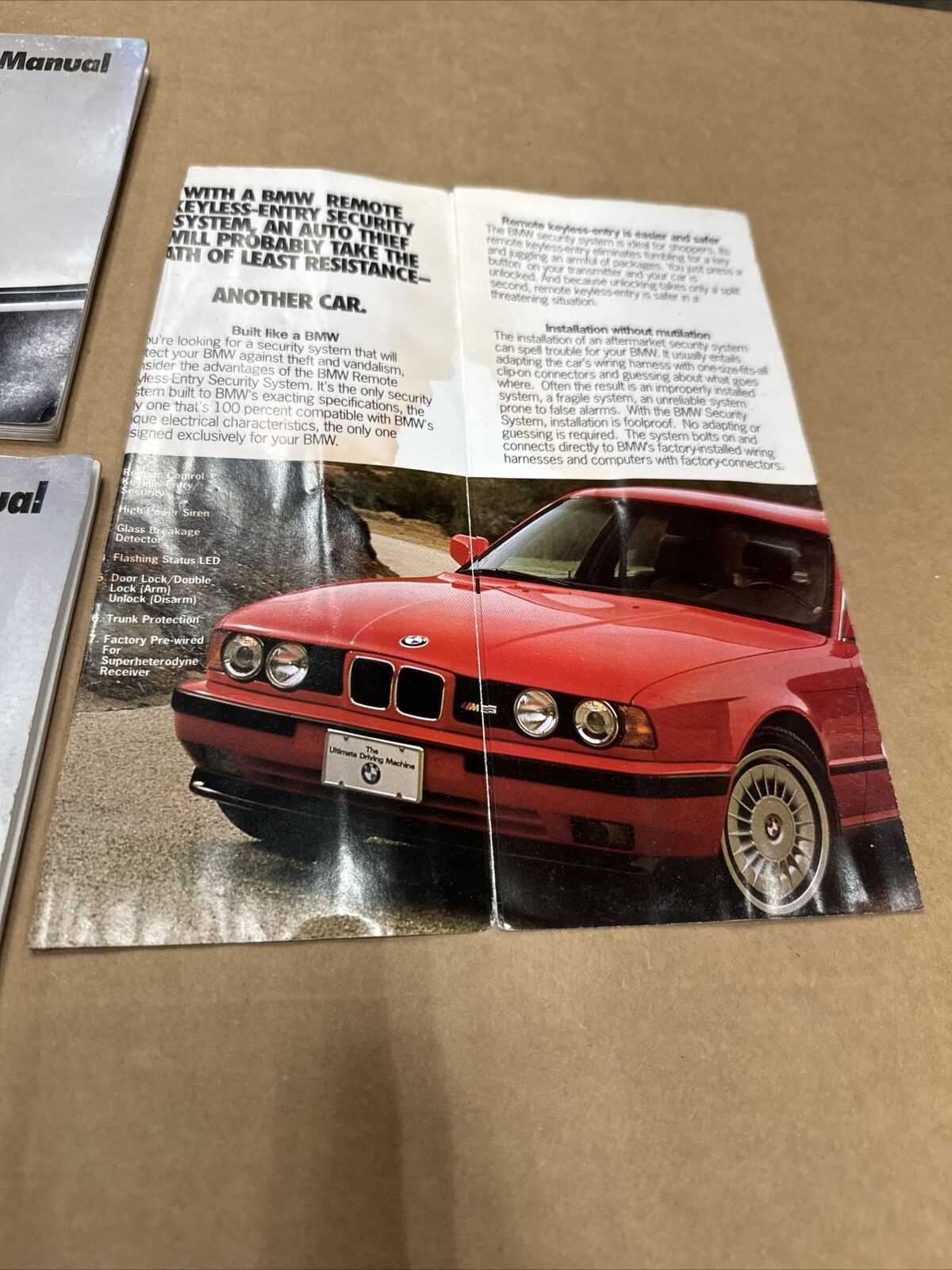 bmw e34 owners manual